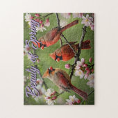 Aanpasbare Lente Kardinalen Legpuzzel (Verticaal)