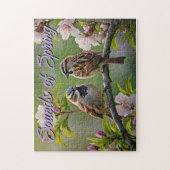 Aanpasbare Lente Mussen Legpuzzel (Verticaal)