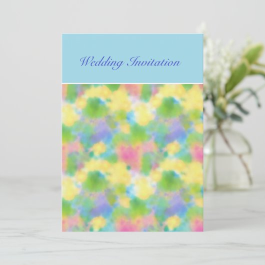 Aanpasbare lente zonneschijn bruiloft uitnodiging (Staand voorkant)