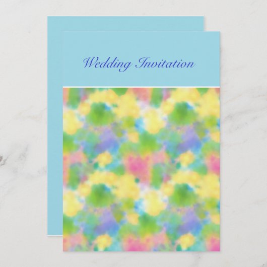 Aanpasbare lente zonneschijn bruiloft uitnodiging (Voorkant / Achterkant)