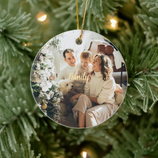 Aanpasbare Leuke Familie Kerst Ornament (Boom)