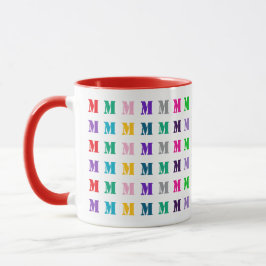 Aanpasbare Leuke Kleurrijke Kinderen Monogram Mok