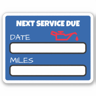 Aanpasbare Leuke Olie Verandering Herinnering Olie Sticker