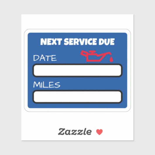 Aanpasbare Leuke Olie Verandering Herinnering Olie Sticker (Vel)