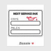 Aanpasbare Leuke Olie Verandering Herinnering Olie Sticker (Vel)