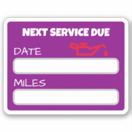 Aanpasbare Leuke Olie Verandering Herinnering Olie Sticker