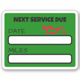 Aanpasbare Leuke Olie Verandering Herinnering Olie Sticker