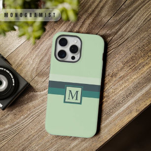 Aanpasbare lichte zachte turkooisgroene kleurblok iPhone 15 pro max case