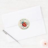 Aanpasbare lieveheersbeestje ronde sticker (Envelop)