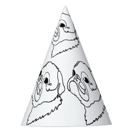 Aanpasbare Line Art Pug Feesthoedjes