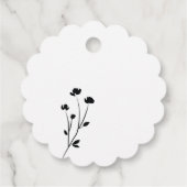 Aanpasbare Line Art Tekening Illustratie Pug Bedankjes Labels (Achterkant)