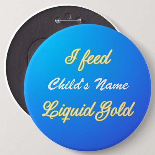Aanpasbare Liquid Gold Badge Ronde Button 6,0 Cm (Voorkant /achterkant)