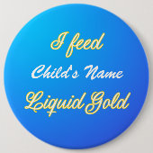 Aanpasbare Liquid Gold Badge Ronde Button 6,0 Cm (Voorkant)