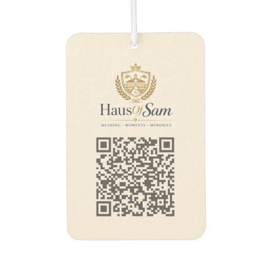 Aanpasbare Logo En QR-code Zachte Warme Ivoor Luchtverfrisser (Voorkant)
