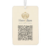 Aanpasbare Logo En QR-code Zachte Warme Ivoor Luchtverfrisser (Achterkant)
