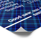 Aanpasbare Logo En Tekst Bedrijfs Openingstijden  Poster (Hoek)