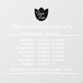 Aanpasbare Logo En Tekst Bedrijfsopeningstijden Raamsticker (Vel)