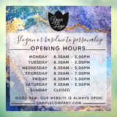 Aanpasbare Logo En Tekst Openingstijden Zakelijk Raamsticker (Vel 3)