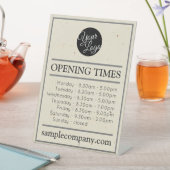 Aanpasbare Logo En Tekst Openingstijden Zakelijk  Reclamebord Met Voetstuk (Insitu)