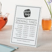 Aanpasbare Logo En Tekst Openingstijden Zakelijk  Reclamebord Met Voetstuk (Insitu)