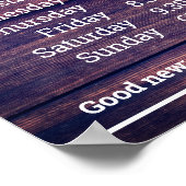 Aanpasbare logo en tekst openingsuren bedrijf poster (Hoek)