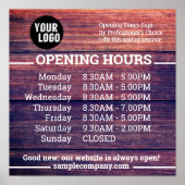 Aanpasbare logo en tekst openingsuren bedrijf poster (Voorkant)