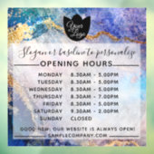 Aanpasbare Logo En Tekst Zakelijke Openingsuren Raamsticker (Vel 3)