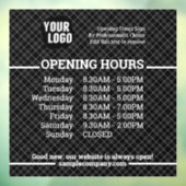 Aanpasbare Logo En Tekst Zakelijke Openingsuren Raamsticker (Vel 3)