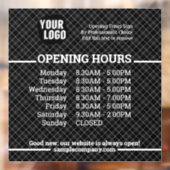 Aanpasbare Logo En Tekst Zakelijke Openingsuren Raamsticker (Vel 2)