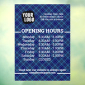 Aanpasbare Logo En Tekst Zakelijke Openingsuren Raamsticker (Vel 3)