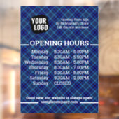Aanpasbare Logo En Tekst Zakelijke Openingsuren Raamsticker (Vel 2)