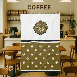 Aanpasbare logo voor koffiezaak thuis/bedrijf theedoek