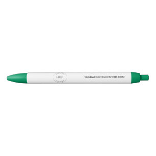 Aanpasbare logo website eenvoudig bedrijf blauwe inkt pen