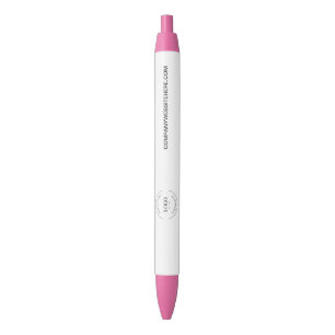 Aanpasbare logo website eenvoudig bedrijf Roze Blauwe Inkt Pen