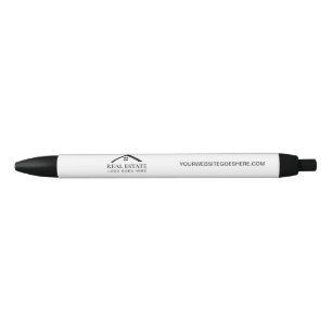 Aanpasbare logo website eenvoudig Vastgoed cadeau Zwarte Inkt Pen