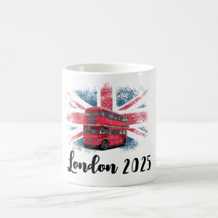 Aanpasbare London Red Bus Union Jack Souvenir Koffiemok