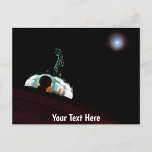 Aanpasbare maan & cross, Quito, Ecuador Briefkaart