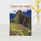 Aanpasbare Machu Picchu, Peru Kaart (Gele Bloem)