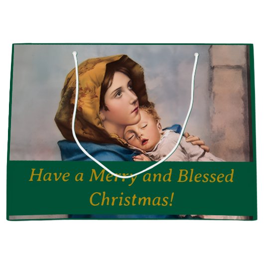Aanpasbare Madonna & Kind Cadeautas (Voorkant)