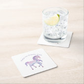 Aanpasbare magische pastel ombre Pony Kartonnen Onderzetters (Insitu)