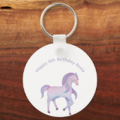 Aanpasbare magische pastel ombre Pony Sleutelhanger (Voorkant)
