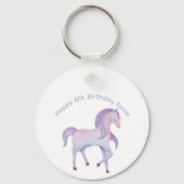 Aanpasbare magische pastel ombre Pony Sleutelhanger (Achterkant)