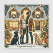 Aanpasbare magneet kerst Kaart (Voorkant)