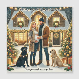 Aanpasbare magneet kerst Kaart