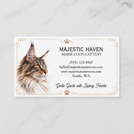 Aanpasbare Maine Coon Fokkerij Bedrijfskaart  Visitekaartje
