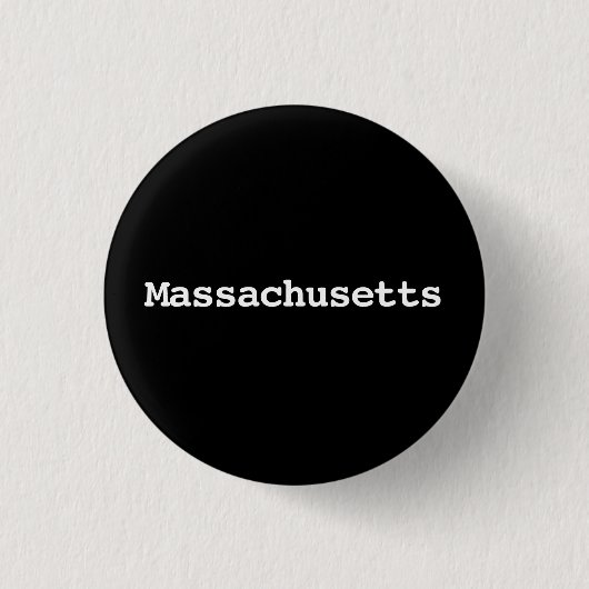 Aanpasbare Massachusetts typografie Ronde Button 3,2 Cm (Voorkant)