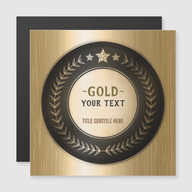 AANPASBARE MEDAILLE MET EIGEN OPDRUK Goud #1 Kampi (Voorkant / Achterkant)