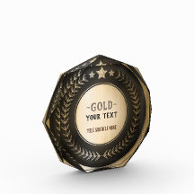 AANPASBARE MEDAILLE MET EIGEN OPDRUK Goud #1 Kampi