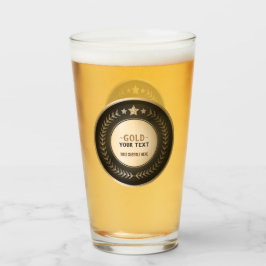 AANPASBARE MEDAILLE MET EIGEN OPDRUK Goud #1 Kampi Glas