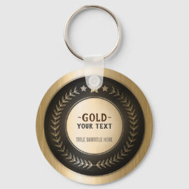 AANPASBARE MEDAILLE MET EIGEN OPDRUK Goud #1 Kampi Sleutelhanger